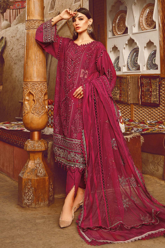 Ruby Pink Luxury Lawn Suit