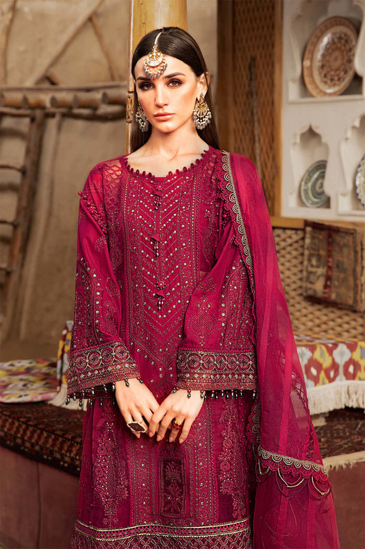 Ruby Pink Luxury Lawn Suit