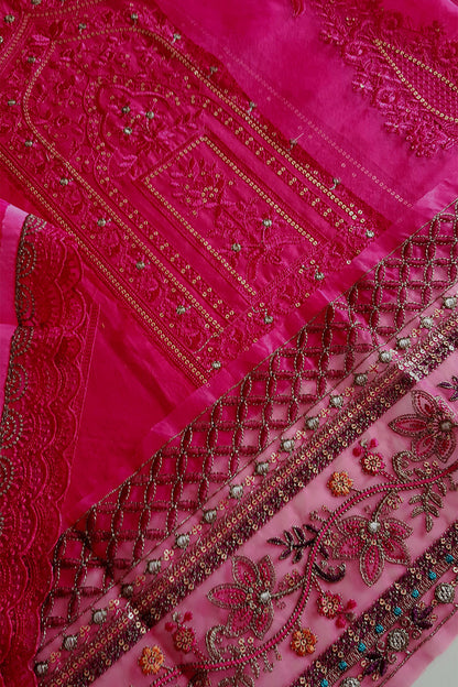 Ruby Pink Luxury Lawn Suit