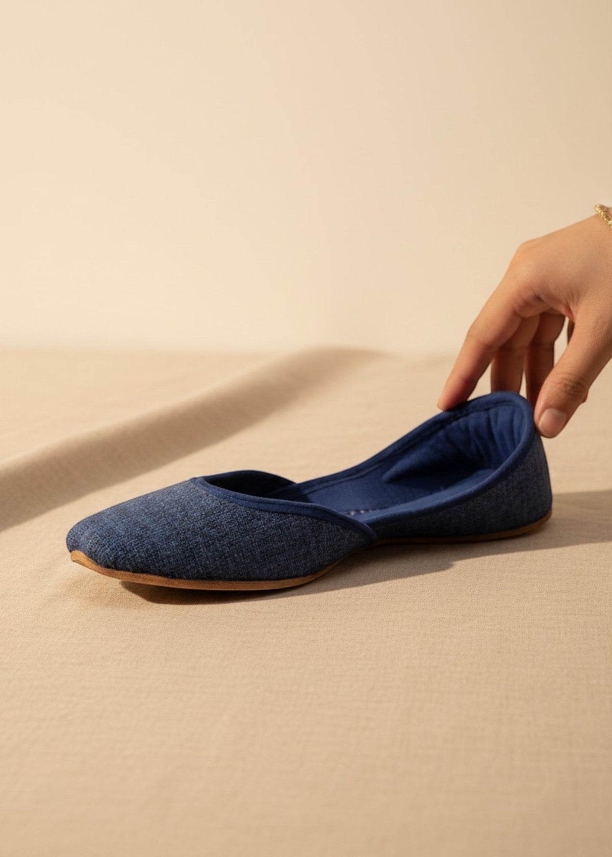 Elegant Blue Khussa with Premium Texture Online in KSA Riyadh Saudi Arabia Oman Bahrain Qatar