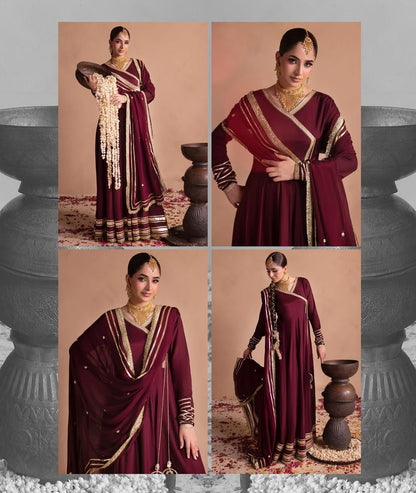 Elegant Embroidered Silk Maxi Trouser Set Online in Dubai DXB UAE Abudhabi Meena Bazaar