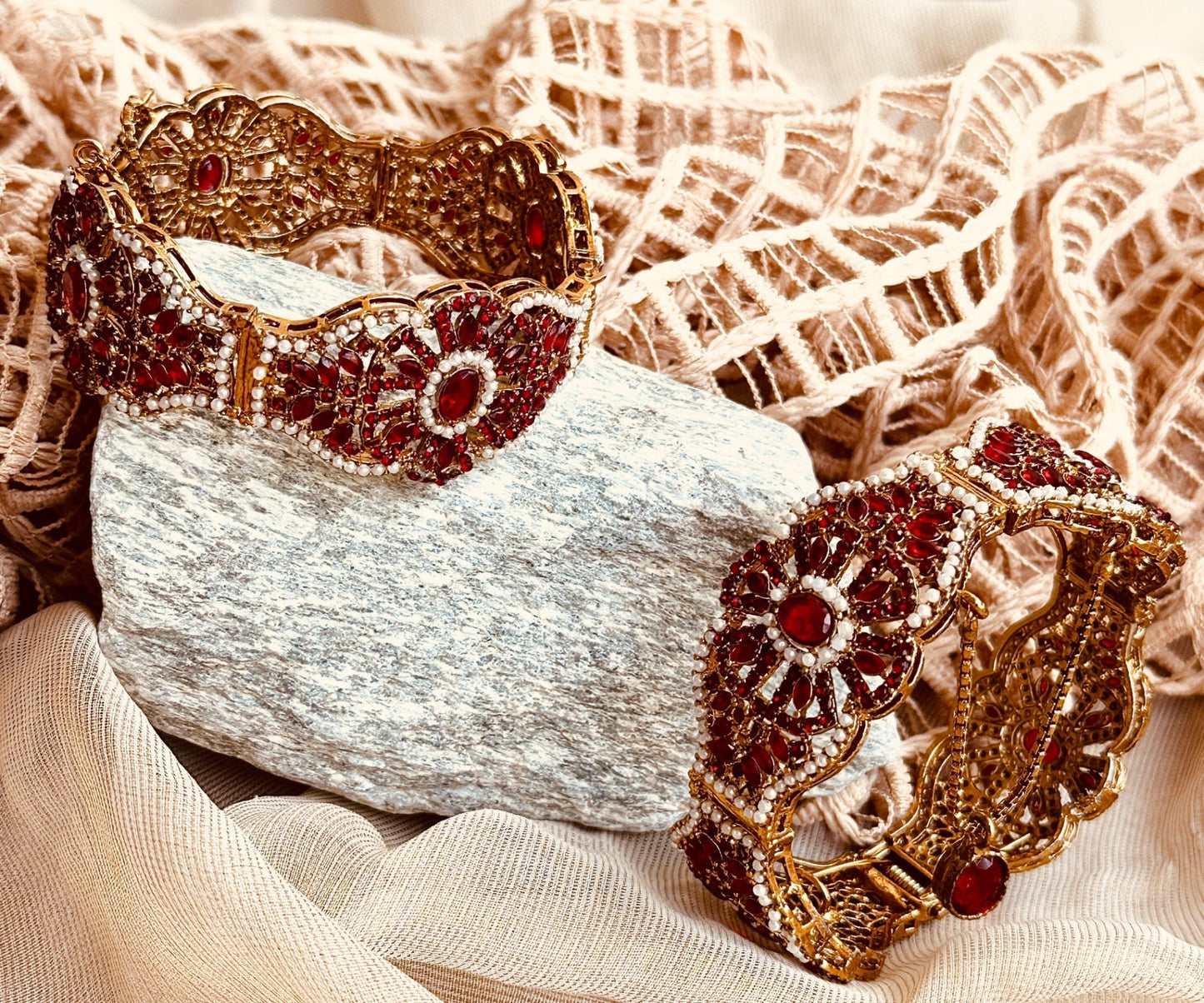 Elegant Maroon Metal Bangles Online in UK USA Canada