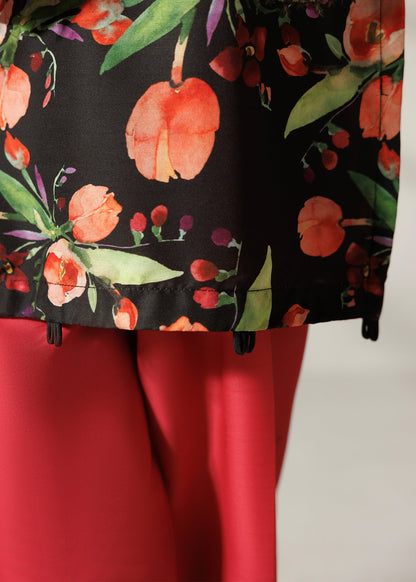 Elegant Multi Print Silk Lawn Salwar Suit Online in KSA Riyadh Saudi Arabia Oman Bahrain Qatar