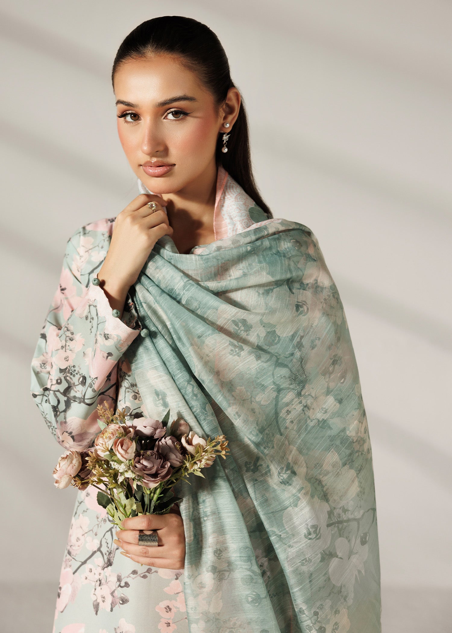 Elegant Multi Shade Silk Finish Lawn Kurta Pajama Online in Dubai UAE Abudhabi Ajman Sharjah