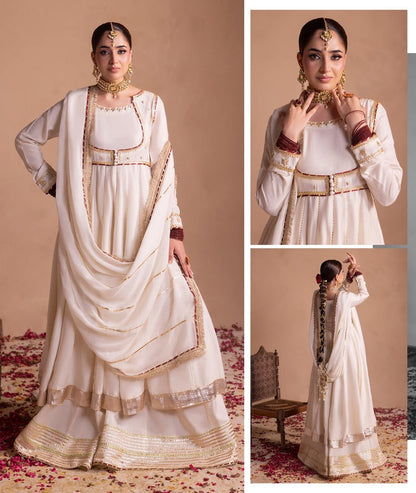 Elegant Silk Maxi and Dupatta Set Online in Dubai UAE Abudhabi Ajman Sharjah