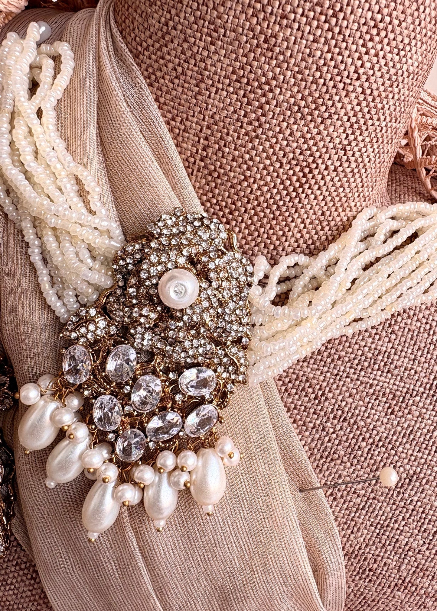 Elegant White Pearl Choker Set for Women Online in UK USA Canada