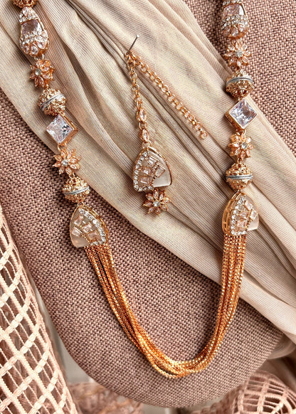 Elegant White Stone Work Jewellery Set for Nikah Online in UK USA Canada