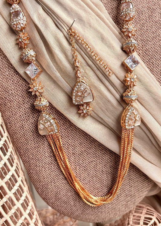 Elegant White Stone Work Jewellery Set for Nikah Online in UK USA Canada