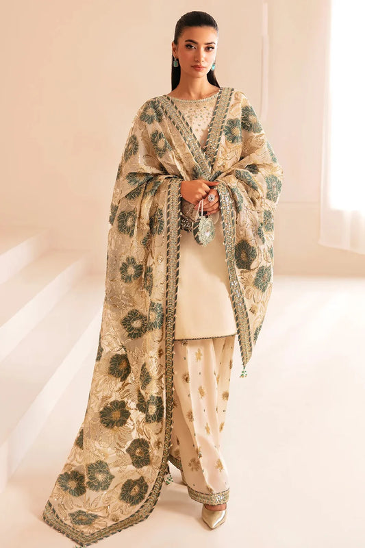 Pure Lawn Suit with Heavy Sequins Embroidered Dupatta
