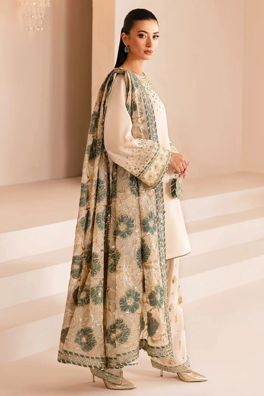 Pure Lawn Suit with Heavy Sequins Embroidered Dupatta