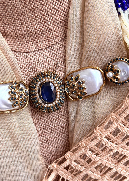 Elite Blue Choker Necklace Online in KSA Riyadh Saudi Arabia Oman Bahrain Qatar