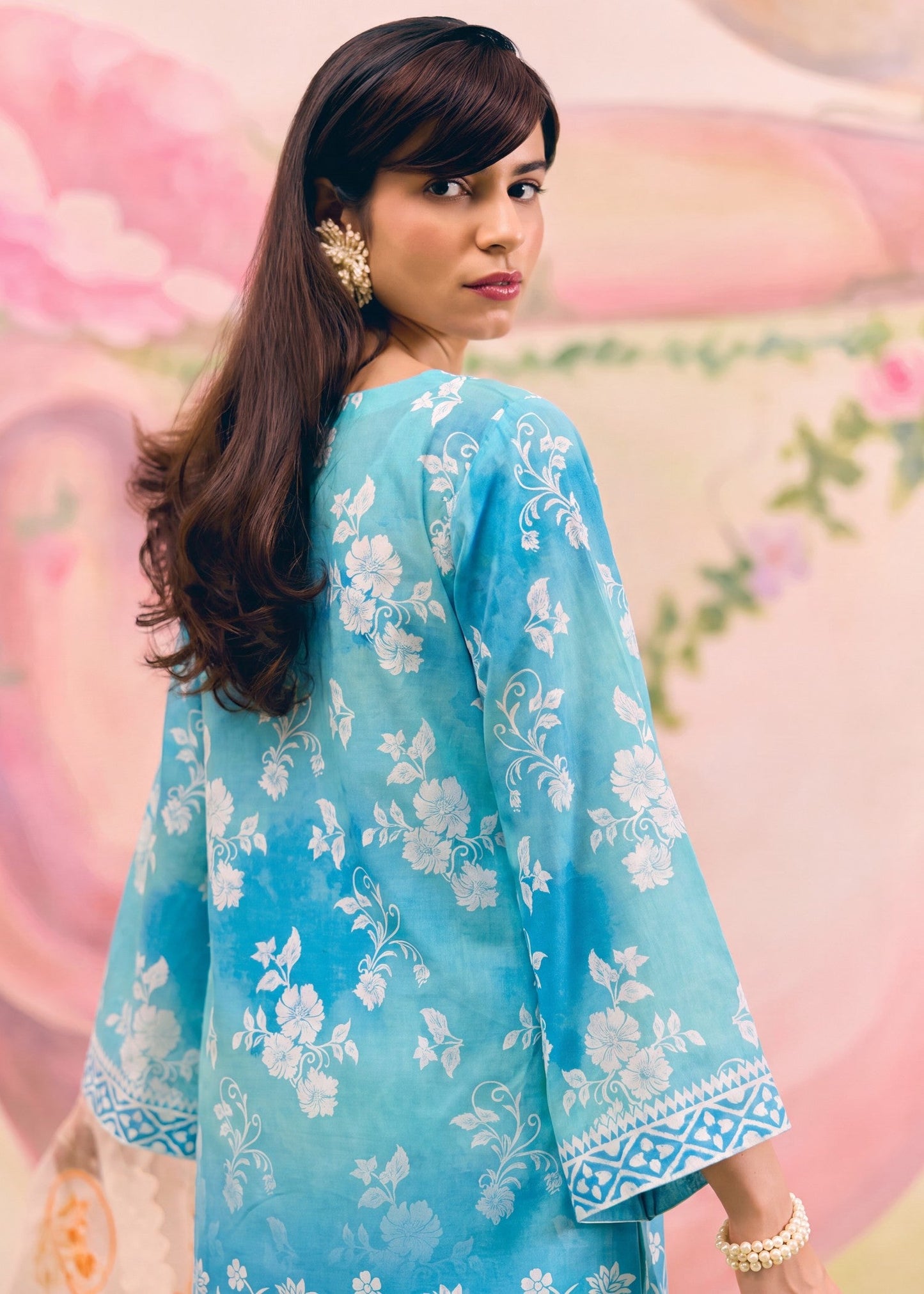 Embellished Baby Blue Sharara Suit Online in Dubai DXB UAE Abudhabi Meena Bazaar