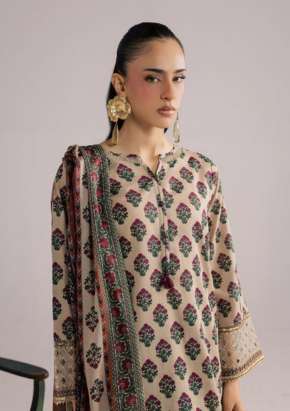 Embellished Beige Lawn Salwar Kameez Online in KSA Riyadh Saudi Arabia Oman Bahrain Qatar
