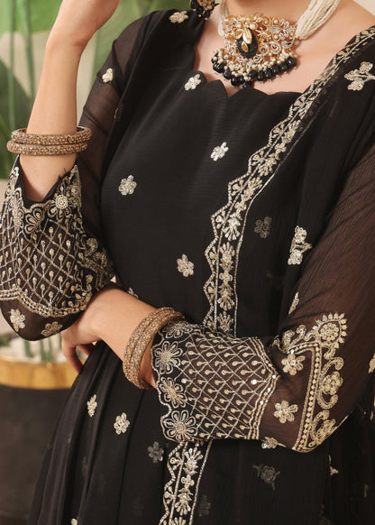 Embellished Black Chiffon Festive Wear Suit Online in Dubai DXB UAE Abudhabi Meena Bazaar