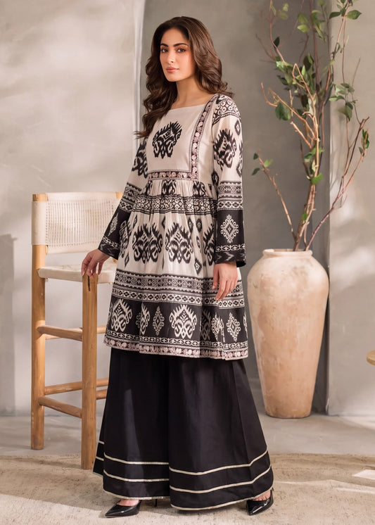 Embellished Black Lawn Sharara Online in Dubai DXB UAE Abudhabi Meena Bazaar