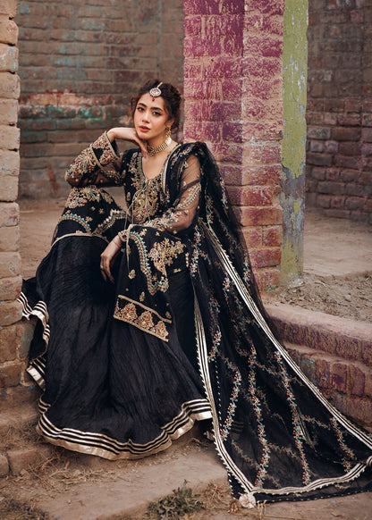 Embellished Black Net Sharara for Partywear Online in Sri Lanka India Australia