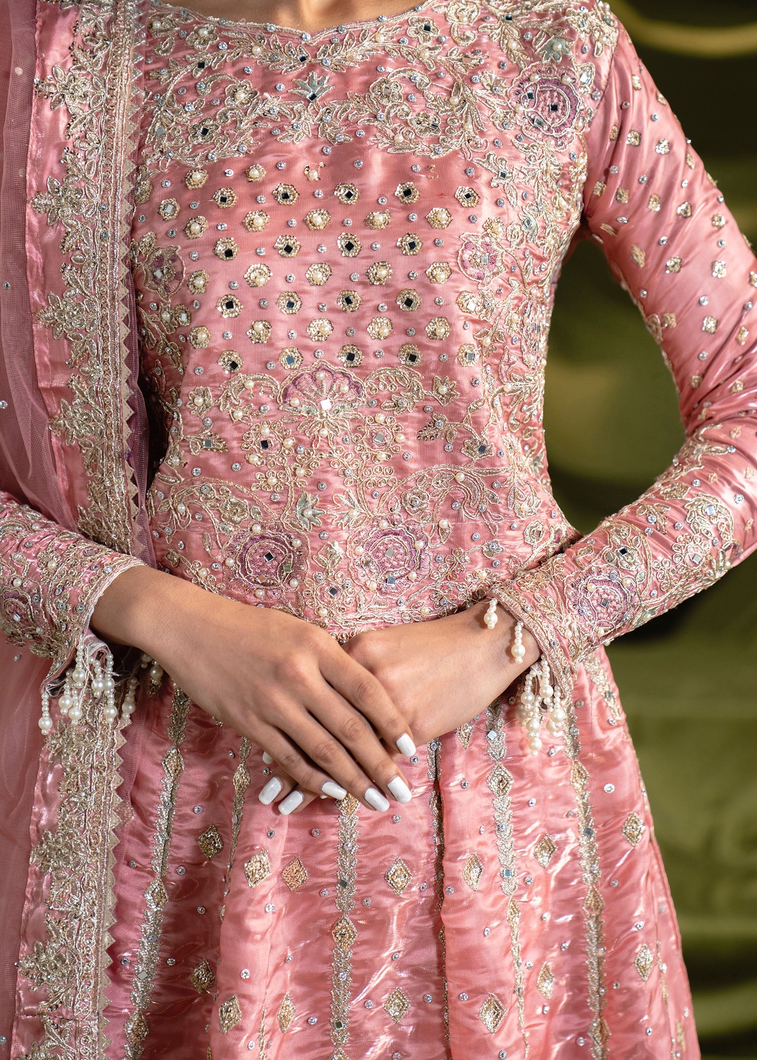 Embellished Blush Pink Lehenga Choli for Wedding Online in Sri Lanka India Australia