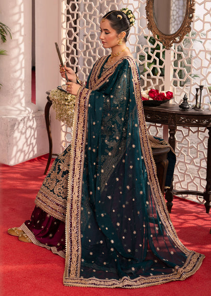 Embellished Bottle Green Charmuse Lehenga Choli Online in UK USA Canada