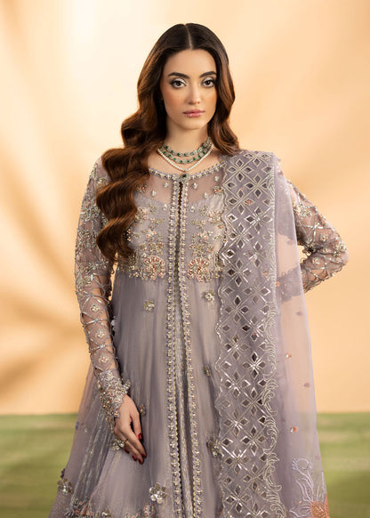 Ladies Lilac Organza Maxi Salwar Kameez Online in KSA Riyadh Saudi Arabia Oman Bahrain Qatar