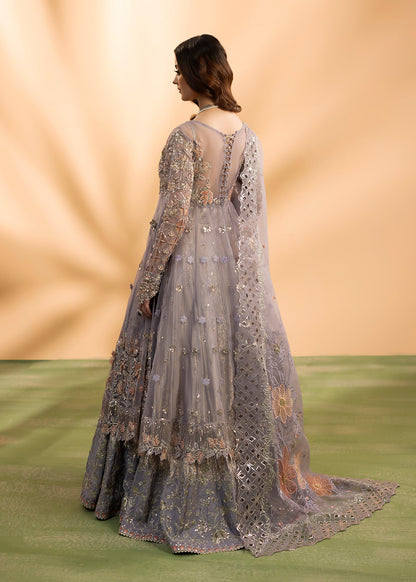 Lilac Embroidered Organza Wedding and Bridal Suit Online in UK USA Canada