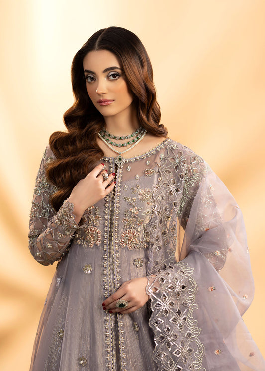 Embellished Lilac Organza Designer Salwar Suit Online in UK USA Canada