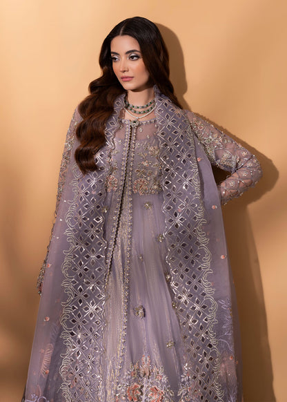 Lilac Organza Maxi with Dupatta Pakistani Suit Online in Dubai UAE Abudhabi Ajman Sharjah