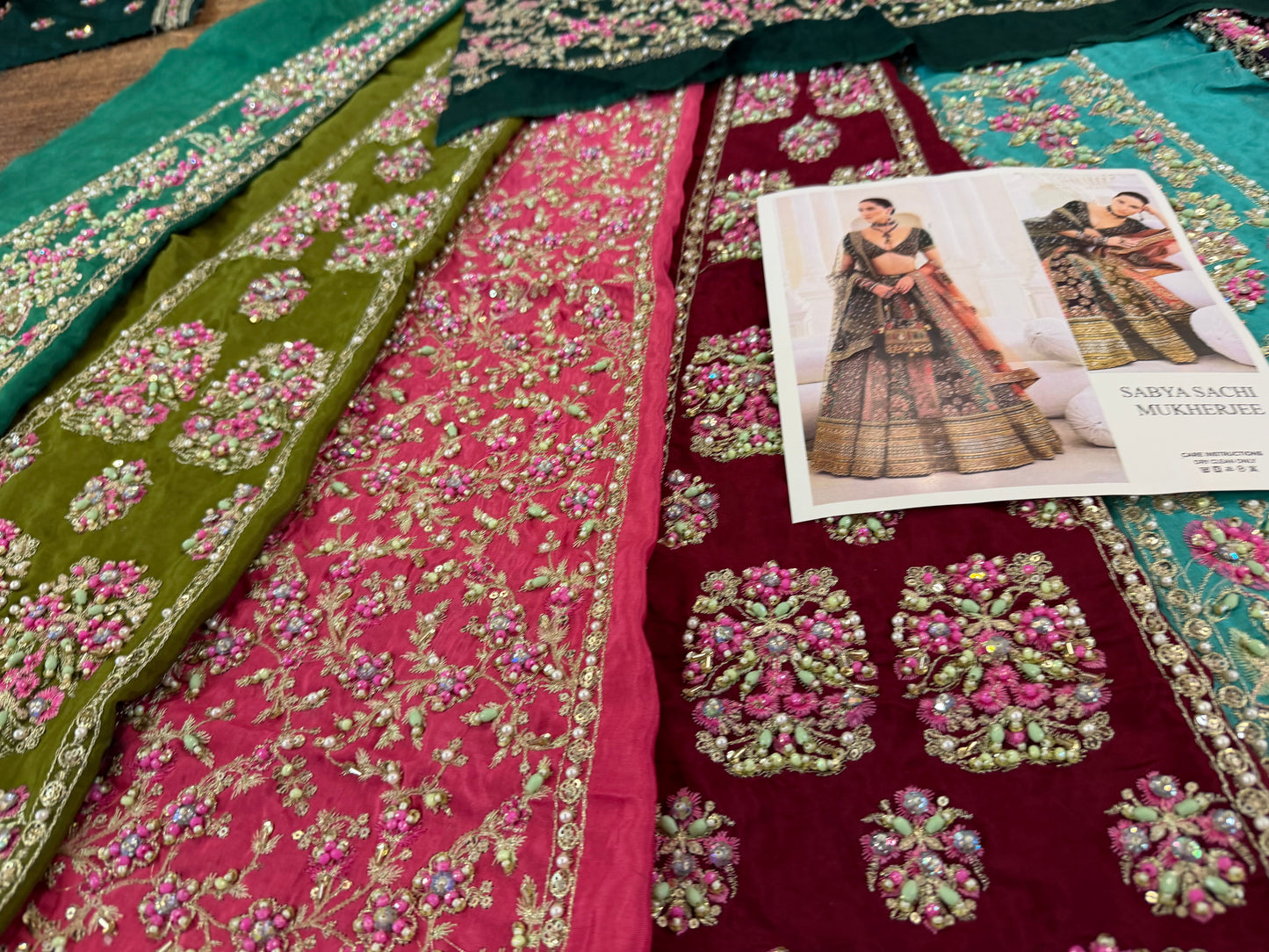 Embellished Chiffon Lehenga Choli for Mehndi Online in KSA Riyadh Saudi Arabia Oman Bahrain Qatar