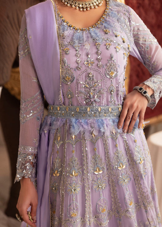 Embellished Chiffon Maxi Salwar Kameez Online in KSA Riyadh Saudi Arabia Oman Bahrain Qatar