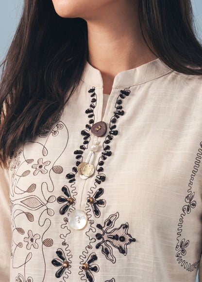 Embellished Ivory Kaftan Online in UK USA Canada