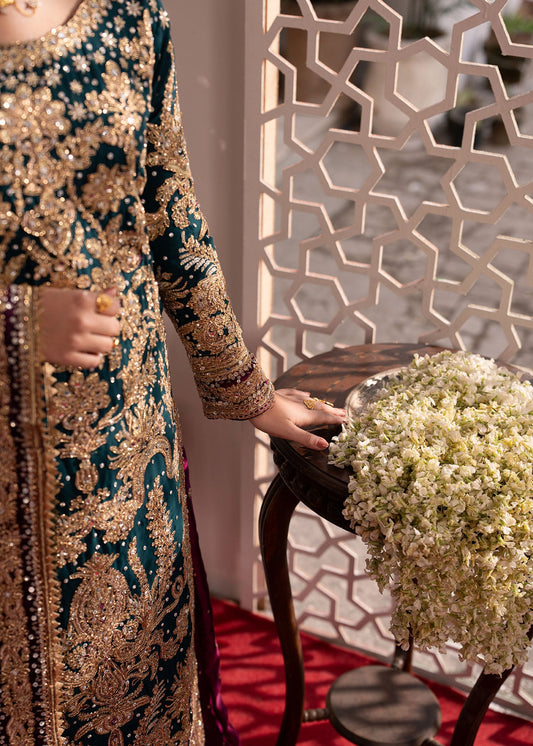 Embellished Lehenga Set Bottle Green Charmuse Online in Sri Lanka India Australia