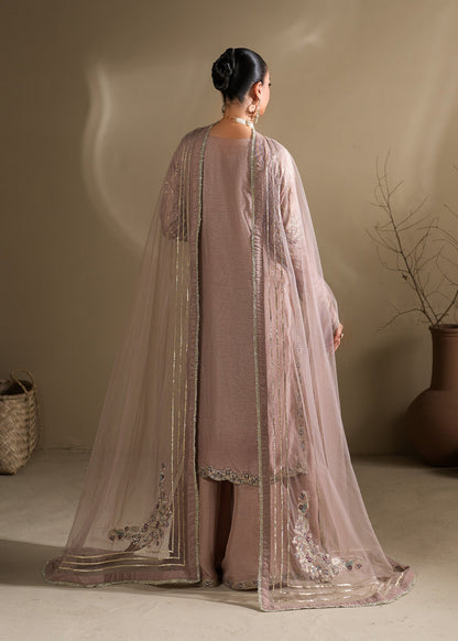Embellished Lilac Raw Silk 3 Piece Suit Online in Dubai UAE Abudhabi Ajman Sharjah