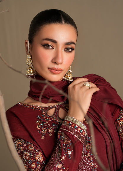Embellished Maroon Raw Silk Kurti Sharara Online in Dubai DXB UAE Abudhabi Meena Bazaar