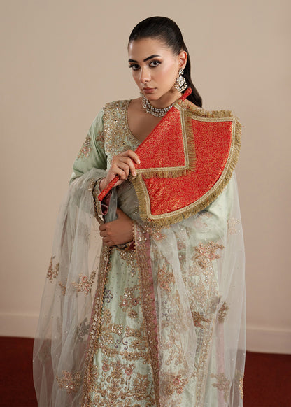 Embellished Mint Green Net Dress Material Online in Sri Lanka India Australia