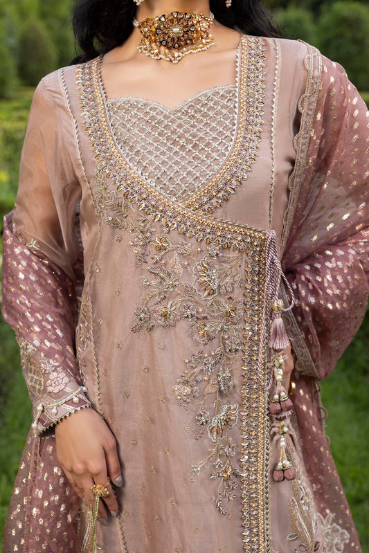 Embellished Organza Angrakha Sharara with Potli Online in Dubai DXB UAE Abudhabi Meena Bazaar