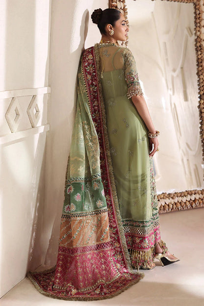 Embellished Organza Pakistani Wedding Suit Online in Dubai DXB UAE Abudhabi Meena Bazaar