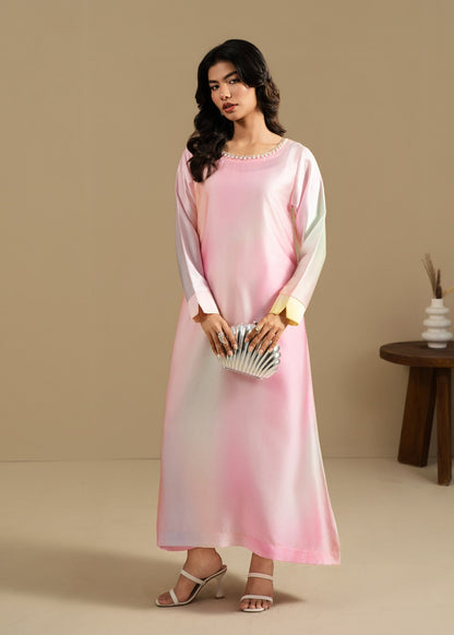 Embellished Pink Silk Charmeuse Designer Salwar Kameez Online in Dubai DXB UAE Abudhabi Meena Bazaar