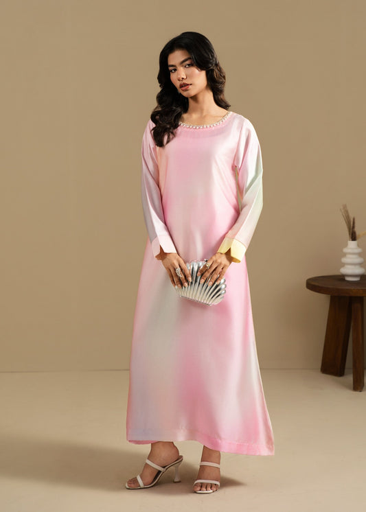 Embellished Pink Silk Charmeuse Designer Salwar Kameez Online in Dubai DXB UAE Abudhabi Meena Bazaar