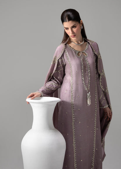 Pakistani Partywear Lilac Raw Silk Shalwar Kameez Online in Sri Lanka India Australia