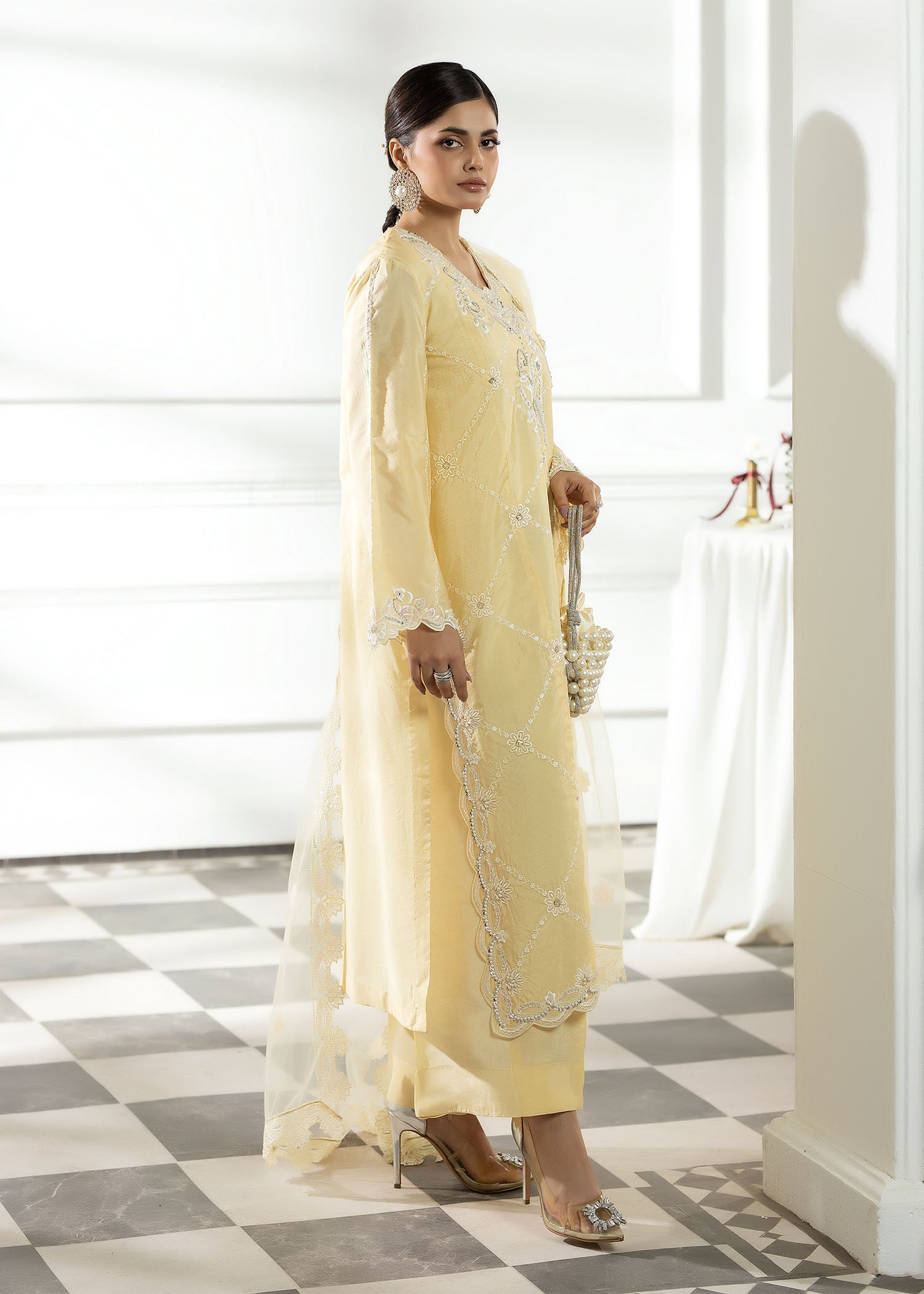 Embellished Silk Salwar Kameez for Women Online in Dubai UAE Abudhabi Ajman Sharjah