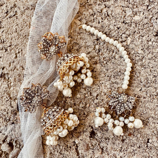 Embellished White Stone Choker Necklace Online in KSA Riyadh Saudi Arabia Oman Bahrain Qatar