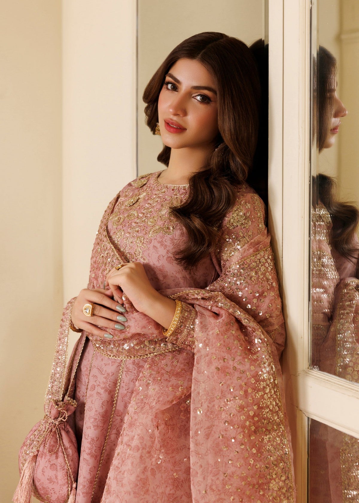Embroidered Baby Pink Pakistani Salwar Suit Online in KSA Riyadh Saudi Arabia Oman Bahrain Qatar