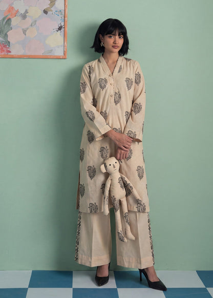 Embroidered Beige Lawn Farshi Shalwar Online in Sri Lanka India Australia