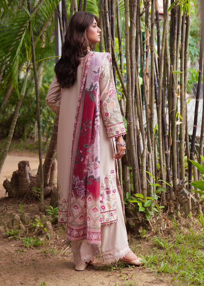 Embroidered Beige Lawn Pakistani Suit Online in Dubai DXB UAE Abudhabi Meena Bazaar