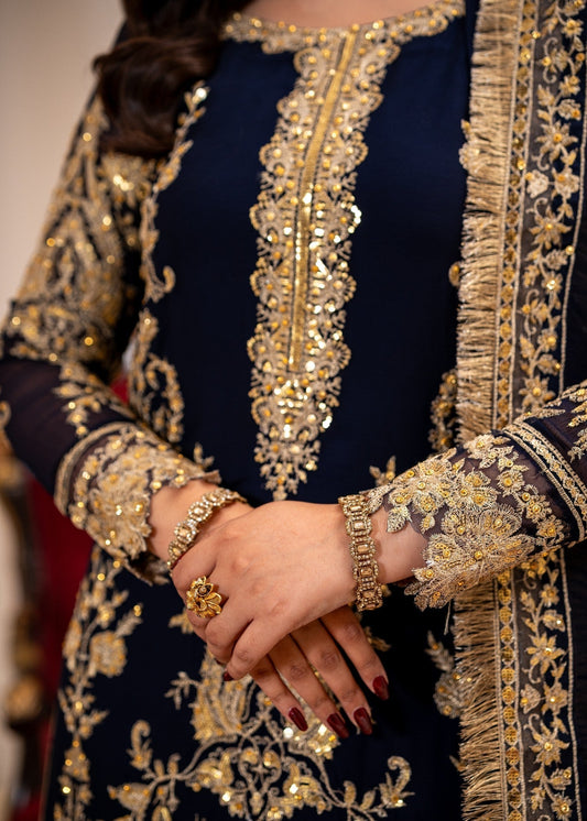 Embroidered Bemberg Crinkle Chiffon Festive Wear Suit Online in Dubai DXB UAE Abudhabi Meena Bazaar