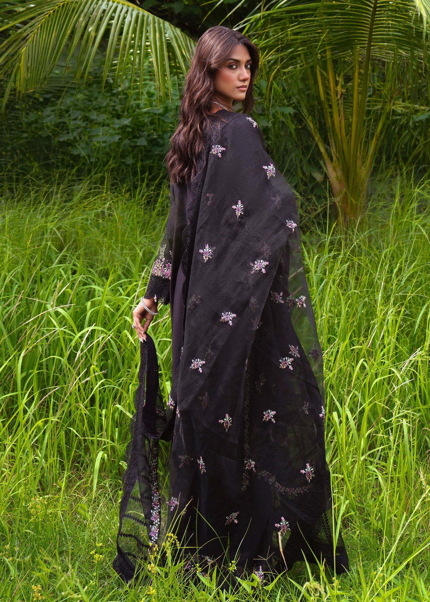 Embroidered Black Cambric Festive Wear Suit Online in Sri Lanka India Australia