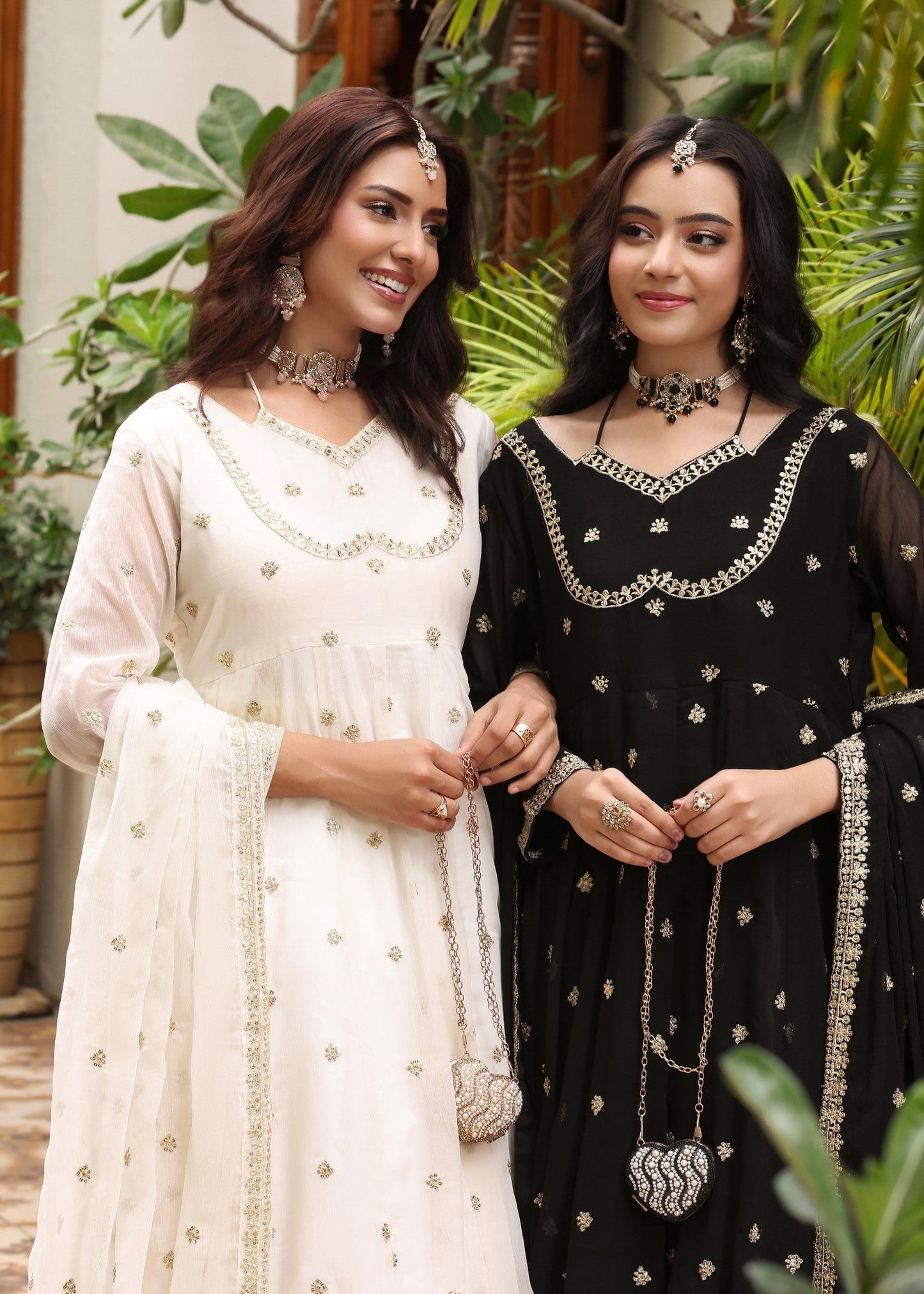 Embroidered Black Chiffon Festive Wear Suit Online in Dubai DXB UAE Abudhabi Meena Bazaar