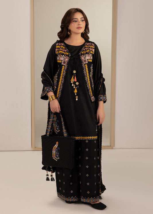 Embroidered Black Cotton Shalwar Kameez Online in Sri Lanka India Australia