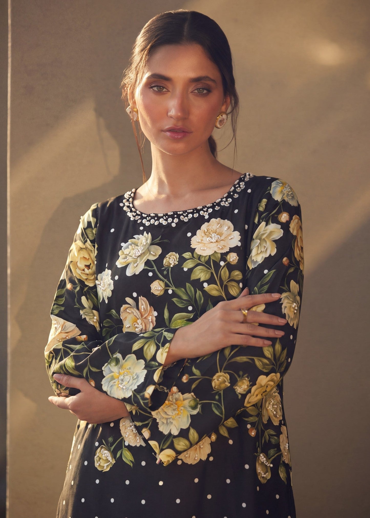 Embroidered Black Kaftan Dress Online in Dubai DXB UAE Abudhabi Meena Bazaar