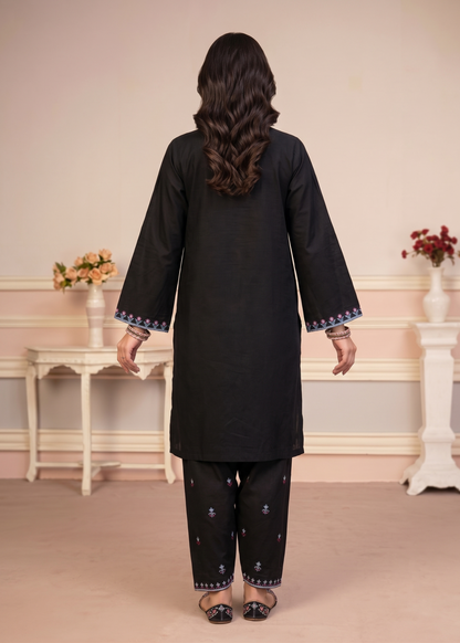 Embroidered Black Lawn Festive Wear Suit Online in Sri Lanka India Australia