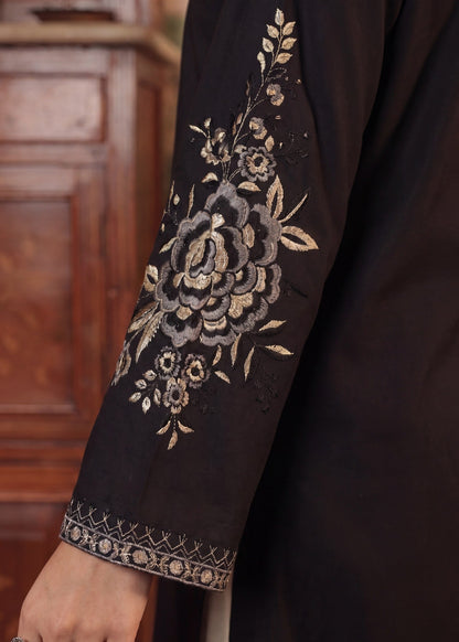Embroidered Black Lawn Kurta Set with Dupatta Online in Dubai DXB UAE Abudhabi Meena Bazaar